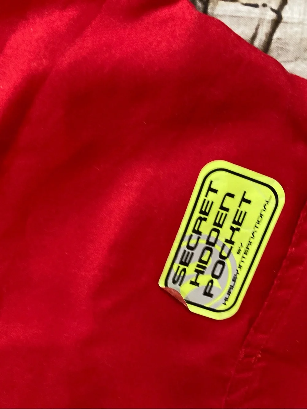 NWT men’s HURLEY international red utility cargo relaxed fit pants size 32 x 32
